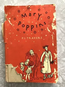 Vintage Mary Poppins Buchtravers Hardcover Disney Nanny Staubjacke Löffel Zucker - Bild 1 von 8