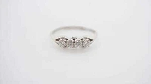 14K White Gold Estate Diamond Wedding Band #25799B - Picture 1 of 8