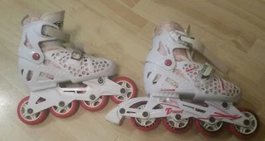 Patines Roller Derby Flex Tech Niñas Rosa Rojo Blanco Niños Ajustables Talla 2-5 - Imagen 1 de 5