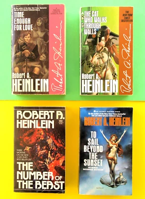 4 ROBERT HEINLEIN—WORLD AS MYTH SERIES—1982 +'88—LAZARUS LONG—TIME ENOUGH 4 LOVE - Image 1 of 4