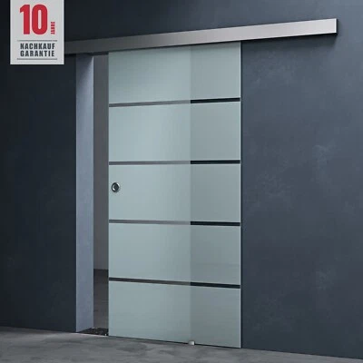 Glasschiebetür komplettset Softclose Zimmertür Softstop Schiebetür 8mm ESG NEU!! - Bild 1 von 4