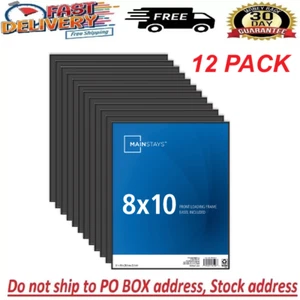 12 Pack Black 8x10 Picture Frames Set for Wall Mounting or Tabletop - Picture 1 of 6