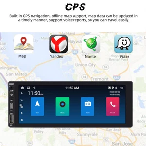 For Wireless Apple Carplay Android Auto 1 Din 6.9" Car Radio Stereo GPS WIFI FM - Bild 1 von 12
