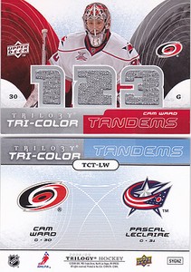 2008-09 Upper Deck Trilogy Tri-Color Tandems #TCTLW Cam Ward/Pascal Leclaire
