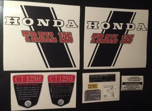 Honda Custom Trail 125 CT70H K1 Frame Decal Complete Set Icebear "Trail 125" - Picture 1 of 6