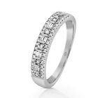 Elegant Diamong Ring Womens 14K White Gold 0.26 Ct Band Trendy Jewelry Gift Idea