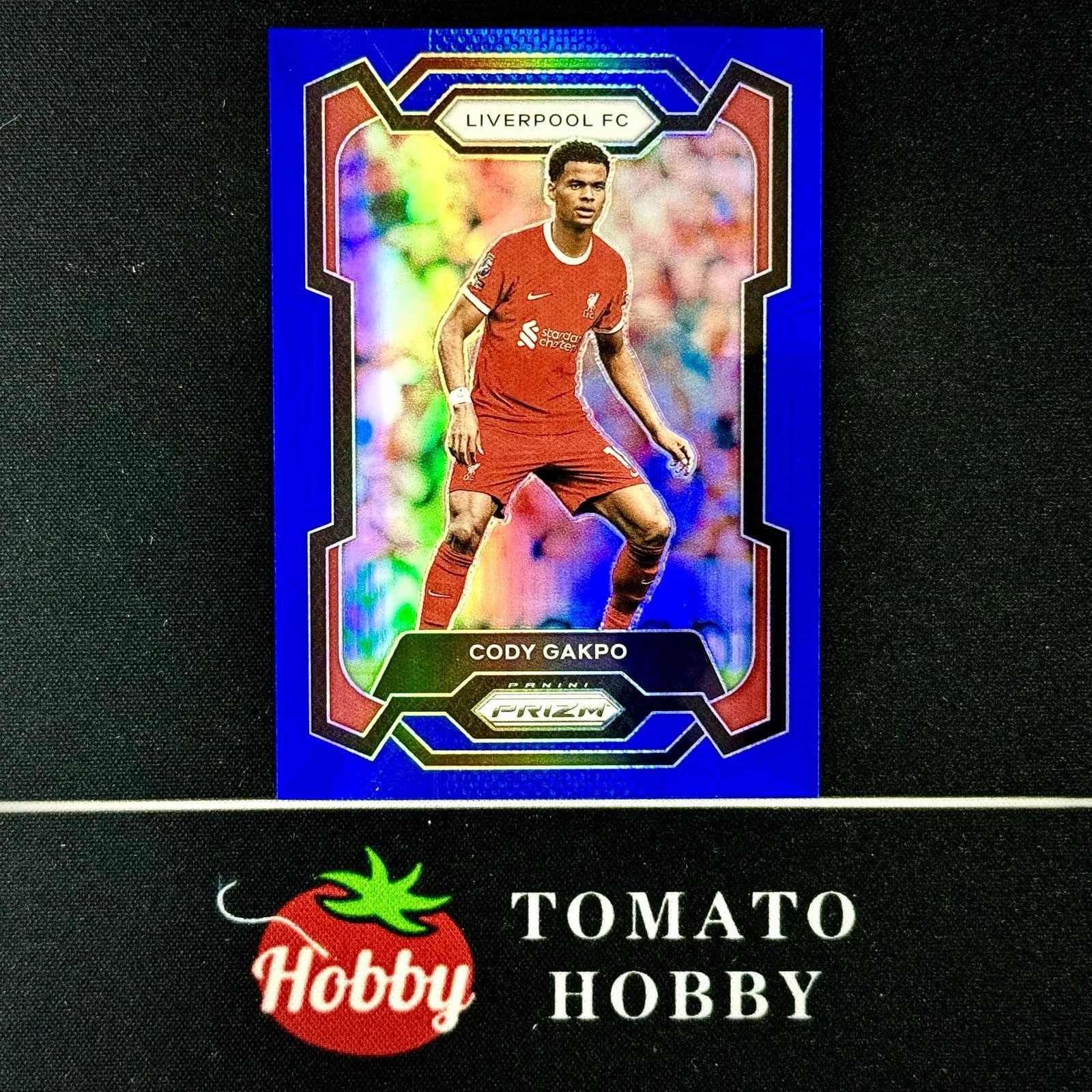 PANINI PRIZM PREMIER LEAGUE 2023-24 CODY GAKPO /299 BLUE REFRACTOR LIVERPOOL