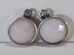 Pendientes medallón ópalo rosa Pandora dijes 290643POP LARGO RETIRADO (PAR) ¡NUEVO! - Imagen 1 de 12