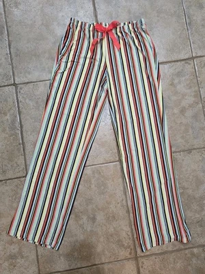 Calça Bobbie Brooks PJ feminina pequena roupa de dormir listrada super macia - Imagem 1 de 4