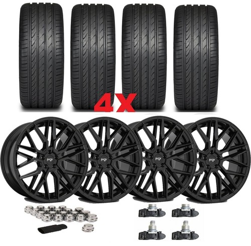 GLOSS BLACK NICHE WHEEL TIRE PACKAGE SET GAMMA 235 40 19 5X114.3 ALL ...