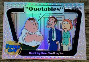 2011 Leaf Family Guy Seasons 3 4 5 Q02 Quotable Refractor 45/70 Made - Bild 1 von 2