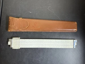 Vintage Kompass Rechenschieber Nr. 1321 F.K-2 doppelseitig mit Ledertasche - Bild 1 von 7