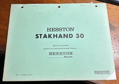 1971 HESSTON Stakhand 30 Dealer Shop Service Parts Repair Education Guide - Image 1 of 4