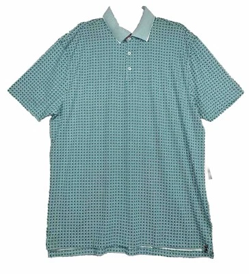 NUEVO POLO DE GOLF KENNETH COLE VERDE/BLANCO PARA HOMBRE 1X Foto 1 de 4