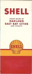 1957 SHELL OIL Straßenkarte OAKLAND EAST BAY CITIES Berkeley Richmond Alameda Albany - Bild 1 von 4