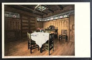 Postal del Hotel Gran Cañón 1907 Comedor El Tovar Arizona Fred Harvey - Imagen 1 de 2
