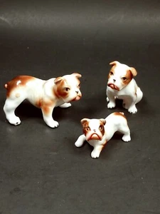3- Porcelain Bulldog Figurines - Bild 1 von 6