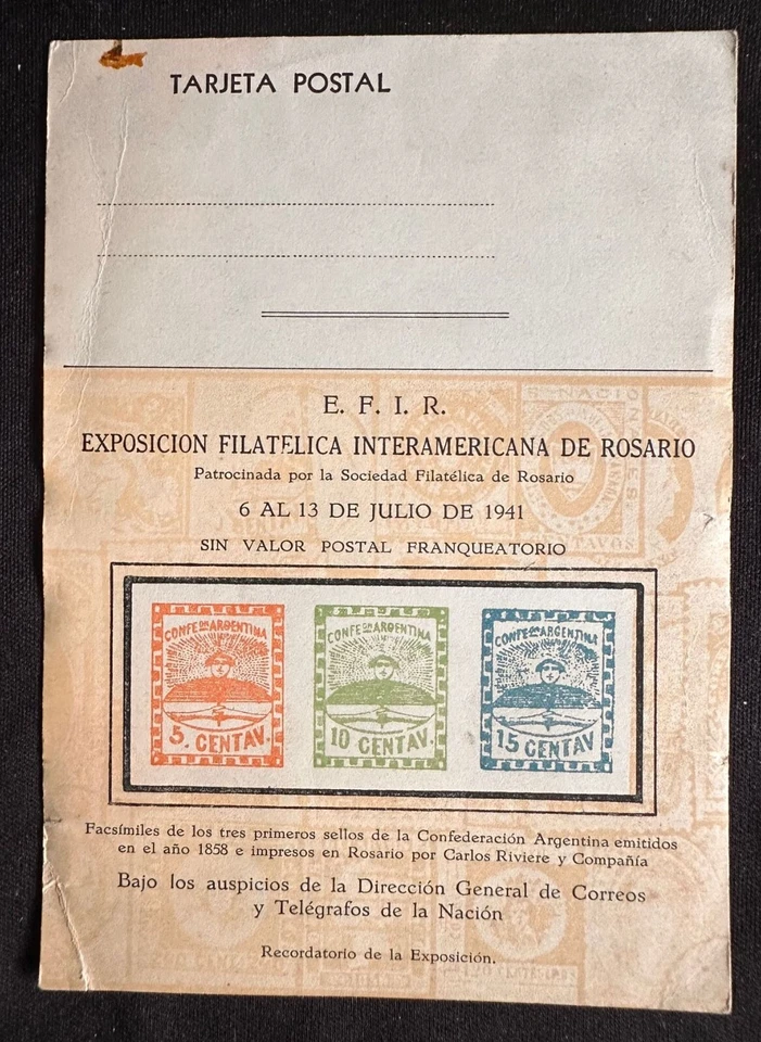 CM) 1941. ARGENTINA. MECHANICAL POSTAGE. POSTCARD. XF - Image 1 of 1
