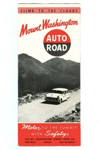 Vintage 1950s MOUNT WASHINGTON AUTO ROAD New Hampshire Souvenir Travel Brochure! - Picture 1 of 3