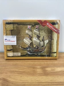 Mayflower Ship Boat 3D Puzzle Clever And Happy Educational Creative Textbook NWT - Picture 1 of 17