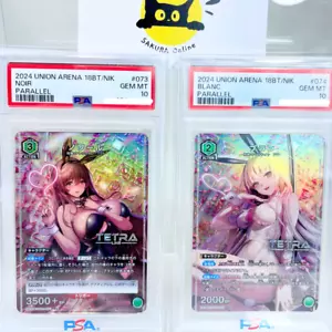 PSA10 Noir & Blanc Union Arena Nikke Parallel Foil UA18BT NIK-1-073 074 Japanese - Picture 1 of 24