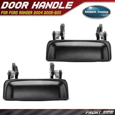 2x Front Side Black Smooth Exterior Door Handle for Ford Ranger 2004 2005-2011 — 第 1/4 张图片