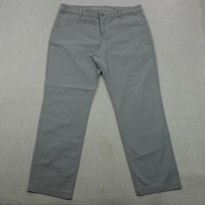 Eddie Bauer Boyfriend Pants Size 12 Beige Slim Stretch Mid Rise  Legend Wash - Image 1 of 4