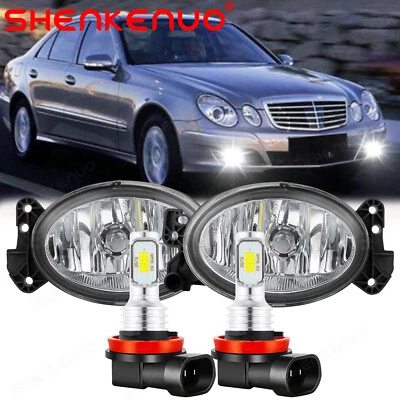 Pair LED Fog Light Lamp For Mercedes Benz W211 E320 E350 E550 2007 2008 2009 - Image 1 of 4