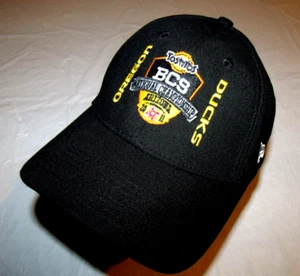 Oregon Ducks 2011 BCS National Championship Black Hat New Era Adjustable EXC - Picture 1 of 6