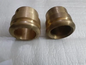 FIT FOR HARLEY RAT ROD BOBBER CHOPPER BRASS EXHAUST TIPS FOR 1 3/4" PIPES PAIR - Picture 1 of 3