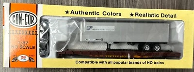 Con-Cor HO Kit #0001-009184 54’ TOFC Kit Trailer Train Flat Western Pacific TLR - Image 1 of 4