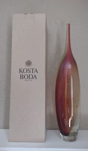 Kosta Boda Glas Kjell Engman signiert Tobago braune Flasche 20" - Bild 1 von 8