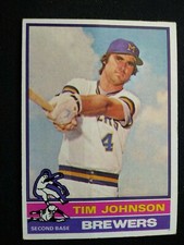 1976 Topps Baseball Card # 613 Tim Johnson - Milwaukee Brewers