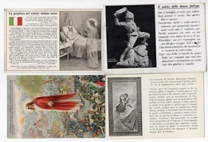 18° LOTTO DI 4 CARTOLINE MILITARI DI PROPAGANDA VIAGGIATE E NON - Picture 1 of 2