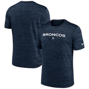 Men's Denver Broncos Nike Navy Velocity Performance T-Shirt Size M Medium - Picture 1 of 3