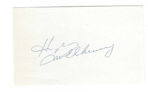 Signed Autographed HUGH McELHENNY SAN FRANCISCO 49ers HOF 3x5 Index Card  w/COA