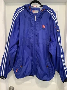 Vintage Ecko Unlimited Jacket Y2K Windbreaker Baggy Blue Stripped Hip Hop XXL - Picture 1 of 7