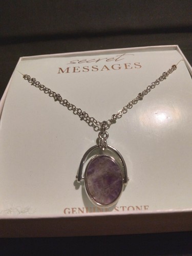 UNDERCOVER Collana in argento con pietra vera marrone "Ciao Bella" messaggi segreti