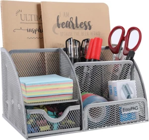 Mesh Desk Organizer for Women with Drawer - Multi-Functional Office & Makeup Sto - Picture 1 of 7