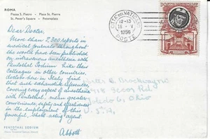 Vatican - Scott's #161 on postcard of the St. Peter's Square mailed 1956 - Bild 1 von 2