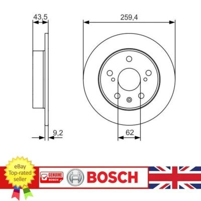 Brake Discs For Suzuki S-CROSS 22- SWIFT 12- SX4 13- VITARA 15- 55611-61M00 - Image 1 of 2