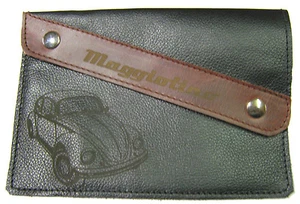 Portadocumenti portalibretto pelle auto Maggiolino VW Beetle Kaefer car Leather - Picture 1 of 1