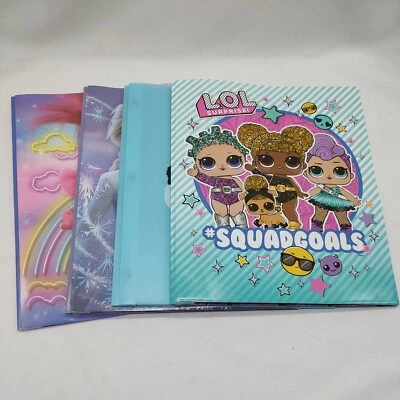 Lote Mixto De 4 Carpetas De Bolsillo De Polietileno 3 Puntas 2 Bolsillos 11.6 x 9.5 Niñas Foto 1 de 4