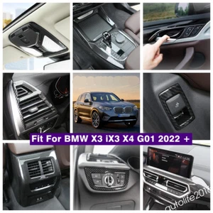 Accesorios de coche ajuste de control de luces para BMW X3 iX3 X4 G01 2022 2023 fibra de carbono - Imagen 1 de 38