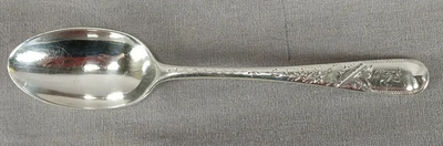 Cuchara de plata de ley floral corte brillante Josiah Williams & Co C. 1905 Foto 1 de 4