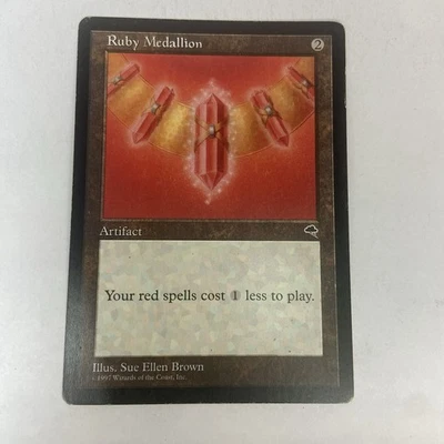 Ruby Medallion Moderately Played Tempest 1x - Image 1 of 4