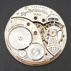 ELGIN 322 12S 17J OF Watch Movement (BALANCE RUNS WHEN ROTATED)   lot725 - Picture 1 of 3