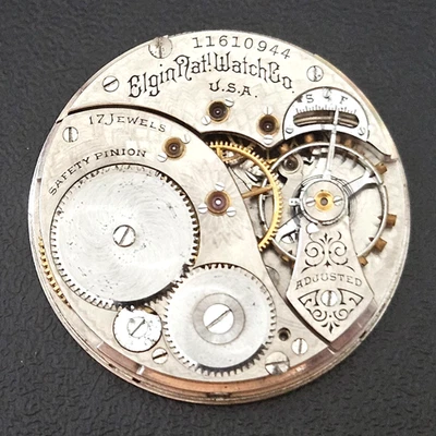 ELGIN 322 12S 17J OF Watch Movement (BALANCE RUNS WHEN ROTATED)   lot725 - Image 1 of 3