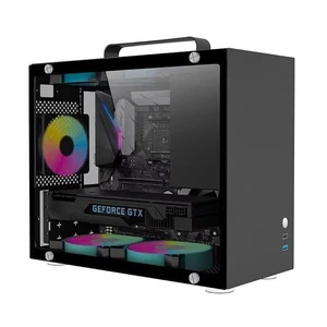 Mini Transparent Computer Case For M-ATX/ITX Motherboard Portable Desktop_Q - Zdjęcie 1 z 14