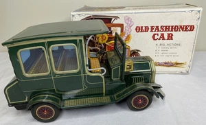 Vintage S.H. HORIKAWA TIN BATTERY 'OLD FASHIONED CAR' Japan Works - Picture 1 of 11